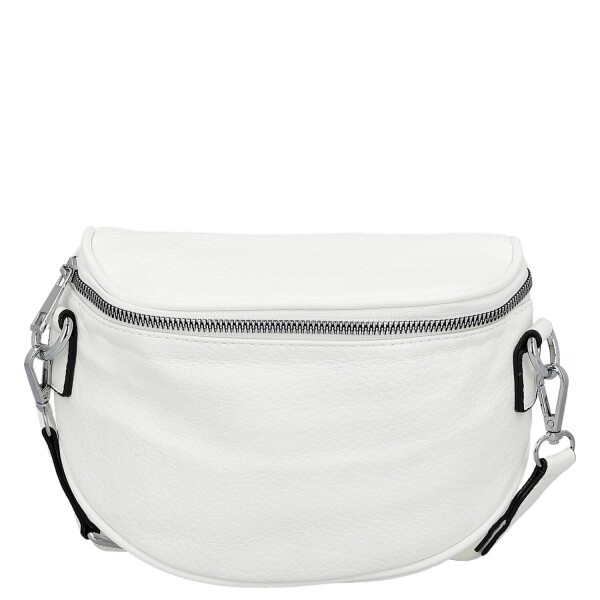 Trendy dámská koženková kabelko-ledvinka Remira, bílá