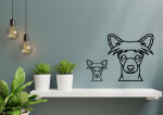 Čínský chocholatý pes dřevěná dekorace na zeď Rozměr (cm): Typ: Čínský