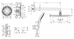 HANSGROHE - Croma Sprchový set 280, s termostatem Ecostat S pod omítku, matná černá 27961670