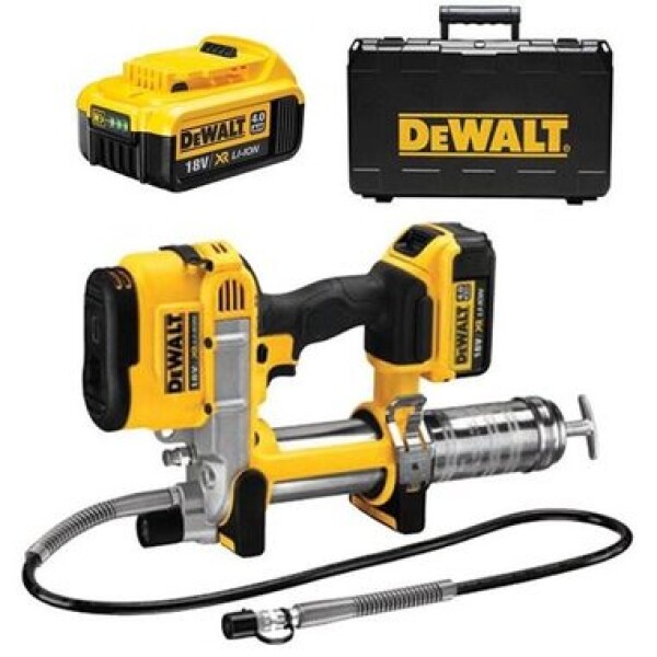 DeWalt DCGG571M1 / Aku Mazací lis / 18V / Li-ion / 1x4.0Ah / Výstupní tlak 690 bar | 10.000 PSI