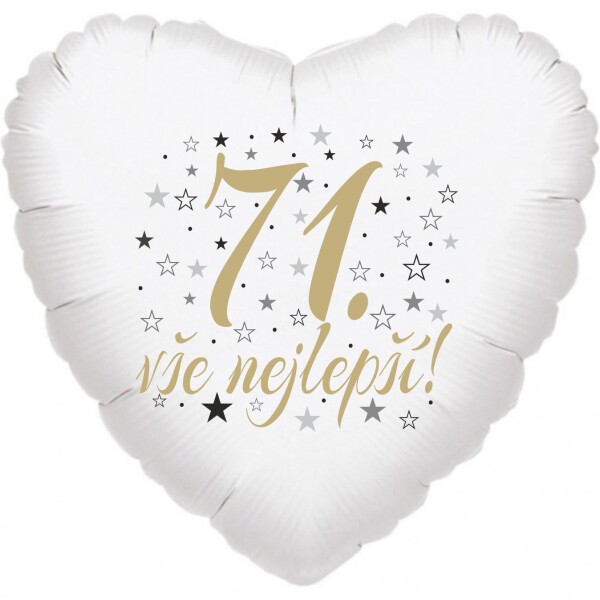 71. narozeniny balónek srdce Balonky.cz 71. narozeniny balónek srdce Balonky.cz