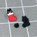 Pinarna.cz Černá kočka ve vánoční ponožce