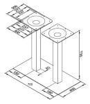 Strong centrální stolová noha 700x400 :: 730mm (275180)