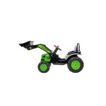 Mamido Dětský elektrický traktor s lopatou zelený