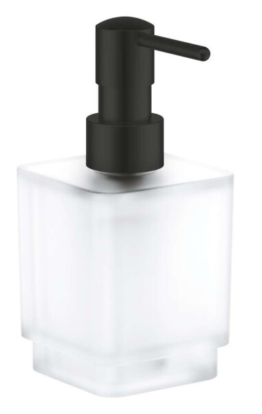 GROHE - Selection Cube Dávkovač tekutého mýdla, mléčné sklo, matná černá 408052430