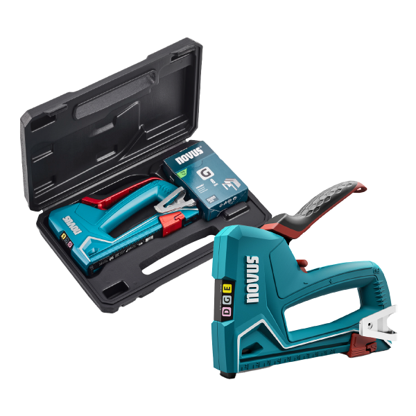 Novus sponkovačka J-51, vč. kufříku a sponek, mechanická, typ sponek a hřebíků D, E, G