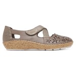 Polobotky Rieker 44856-64 Přírodní kůže (useň) - Lícová