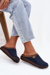 Dámské pantofle s výšivkou Inblu NL000009 tmavě modré 36