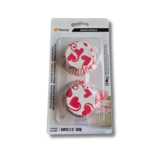 Dortisimo Košíčky na muffiny Srdíčka a ornamenty (50 ks)