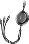 Baseus 3v1 černá / Kabel USB-A / USB-C, microUSB, Lightning / 1,2 m (46956)