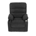 Polohovací křeslo, elektrické kabelové ovládání, šedá, látka, TV-S8348 GREY2