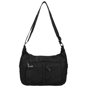 Trendy dámská textilní crossbody kabelka Coveri Iballa, černá