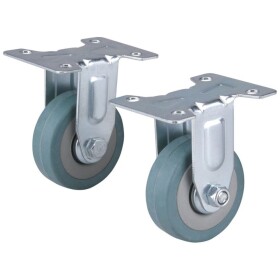 EXTOL PREMIUM 8856024 Kolečko pojezdové, 50mm, pevné, šedá pryž, 27kg, sada 2ks