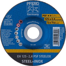PFERD PSF STEELOX 69198292 řezný kotouč lomený 125 mm 10 ks nerezová ocel, ocel
