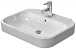 DURAVIT - Happy D.2 Umyvadlo 60x48 cm, s přepadem, s otvorem pro baterii, s WonderGliss, bílá 23166000001