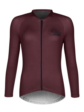 Dres FORCE CHARM UNI dlouhý rukáv, bordó, velikost L (Barva bordó)