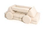 SHAPPY Dětská rozkládací pěnová pohovka SHAPPY PLAY manšestr WAFFLE Barva: Cream Beige