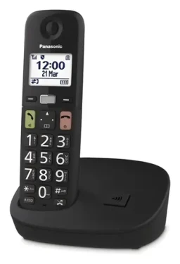Panasonic KX-TGU110FXB černá / Bezdrátový telefon / DECT / LCD displej 1,8" / výdrž 250 h