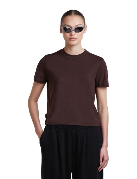 Dámské merino triko krátký rukáv ICEBREAKER Wmns Merino 150 Tech Lite III SS Crop Tee, Bittersweet velikost: S