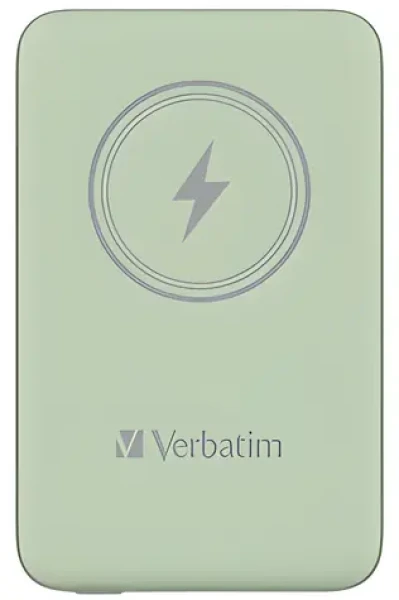 Verbatim Charge 'n' Go zelená / Powerbanka / 10 000 mAh / USB-C / MagSafe / 15W bezdrátové / 20W PD (32246)