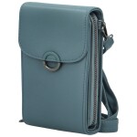 Stylová dámská koženková crossbody kapsa Gabrisa, džínově modrá