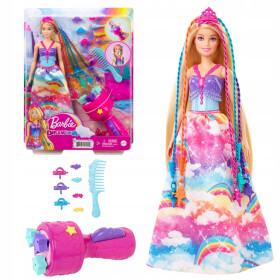 Barbie princezna s barevnými vlasy herní set - Mattel Barbie
