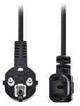 Nedis napájecí kabel Schuko - IEC-320-C13 černý 2 m / Napájecí kabel / 230V / 10A / Úhlové konektory (CEGL10020BK20)