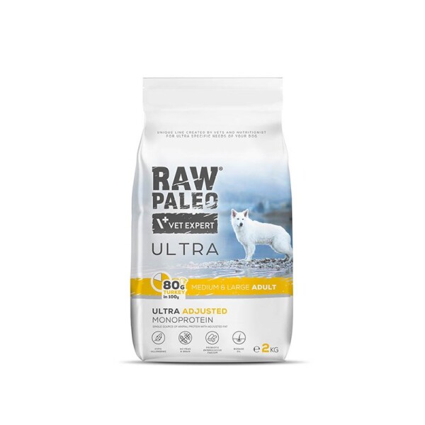 Raw Paleo Ultra Adult Medium/Large breed Turkey (Krůta & Brambory) Hmotnost balení: 2 Kg