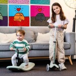 Koloběžka Mini Micro Deluxe Rock & Go LED olive