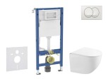 GEBERIT - Duofix Set předstěnové instalace, kompaktního klozetu Gaia a sedátka softclose, tlačítko Delta, bílá SANI11CA3150B