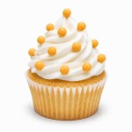 Cukrové perly SweetArt zlatožluté matné 7 mm (40 g)