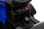 Mamido Dětský elektrický traktor s vlečkou 12V 7Ah EVA kola ECO kůže modrý