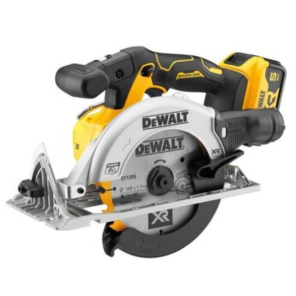 DEWALT DCS565P2 / Aku Kotoučová pila / 18V / 2x 5.0Ah / Průměr kotouče 165 mm / Hloubka řezu 55 mm / 5.150 ot-min (DCS565P2)