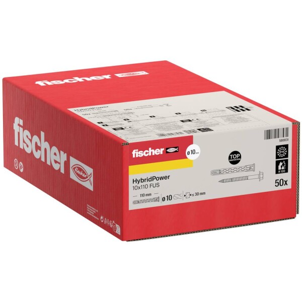 Fischer 580831 HybridPower 10x110 FUS univerzální hmoždinka 110 mm 10 mm 50 ks