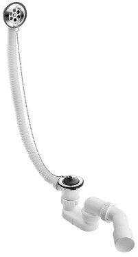 Bruckner - Vanová souprava se zátkou na řetízku, L-700, DN40/50, nerez lesk 164.141.2