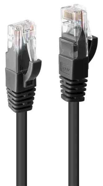 Lindy černá / Síťový kabel / Cat 6 U/UTP / 10 m / RJ-45 (48082)
