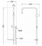 MEXEN/S - Seven sprchový sloup včetně sprchové baterie Milo, chrom 71340262-00