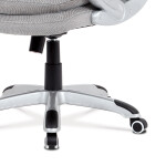 Kancelářská židle, šedá látka, kříž plast stříbrný, houpací mechanismus
