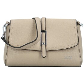 Módní dámská koženková kabelka na rameno Asmara, béžová