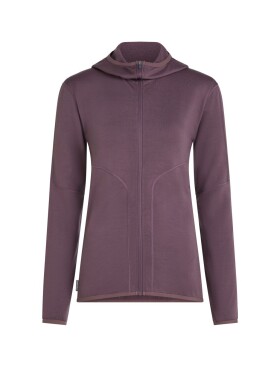 ICEBREAKER Wmns Merino 560 Realfleece Elemental II LS Zip Hood, Grey Plum (vzorek) velikost: S