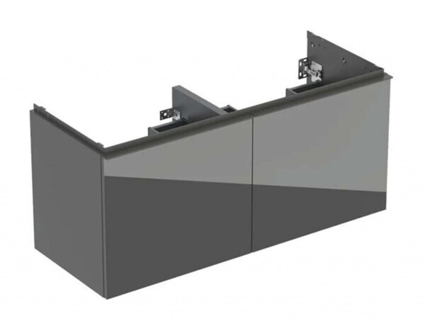 GEBERIT - Acanto Umyvadlová skříňka, 118x54x48 cm, 4 zásuvky, sklo/lávová 503.007.JK.2
