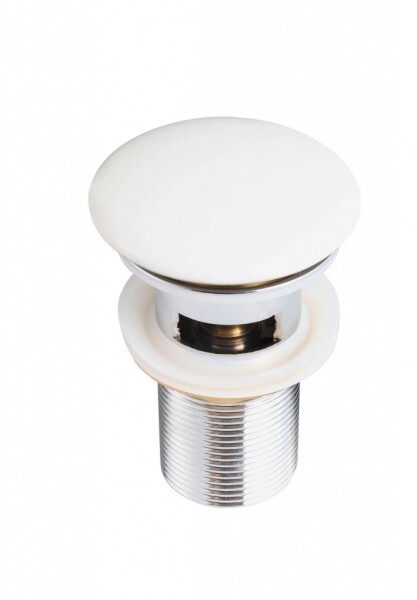 Kielle - Umyvadlová výpusť, ClickClack, s přepadem, bílá 30901030