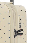 Konges Sløjd Dětský cestovní kabinový kufr s kolečky Navy Dots, krémová barva, plast