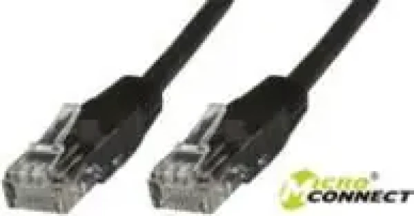 MicroConnect CAT6 U/UTP 1m CCA černá / PVC (B-UTP601S)