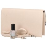 Koženkové psaníčko s elegantní klopou Cinop, béžová