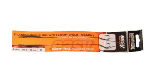 Mivardi Návazec Classic Boilie Rig EASY with loop Velikost 2 Černý (M-ACERRCLB02)