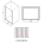 CERANO - Sprchové křídlové dveře Antelo L/P - 6 mm - černá matná, transparentní sklo - 80x190 CER-432379