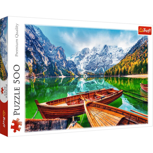 Puzzle Jezero Braies, Itálie 500 dílků