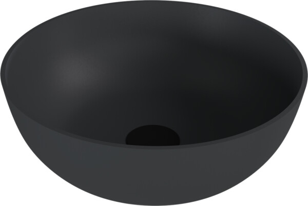 POLYSAN - BANERA ROUND umyvadlo na desku, litý mramor, průměr 39cm, antracit mat 14337.51