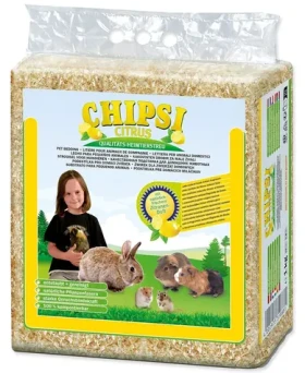 Chipsi Hobliny Citrus 1 kg / Podestýlka pro hlodavce / Dřevěné hobliny / Citrusová vůně (205-311)